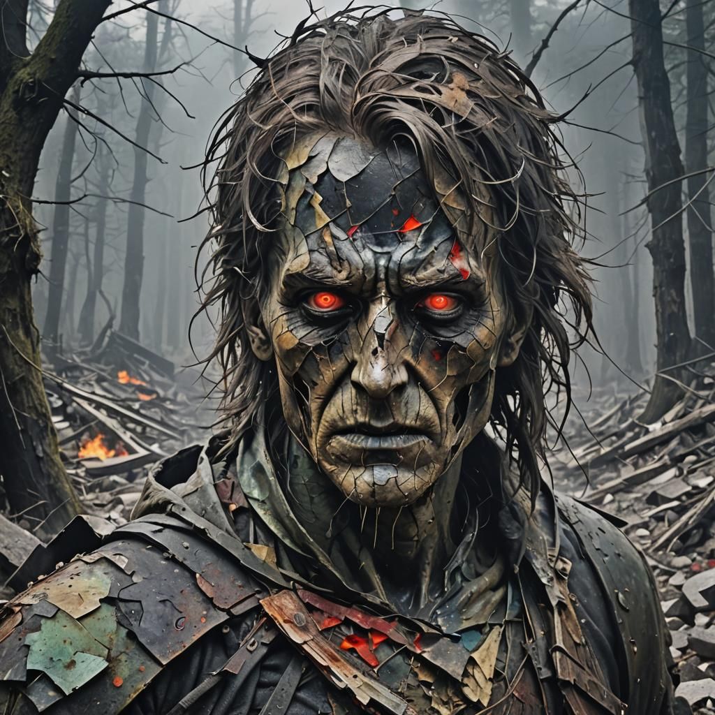 Colorful Shattered Soul: An Expression of Anguish