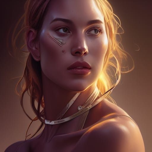 Libra Portrait in Hyperdetailed Digital Art Style