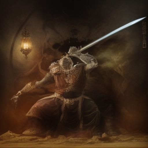 Medieval Warriors Clash in Dark Storm