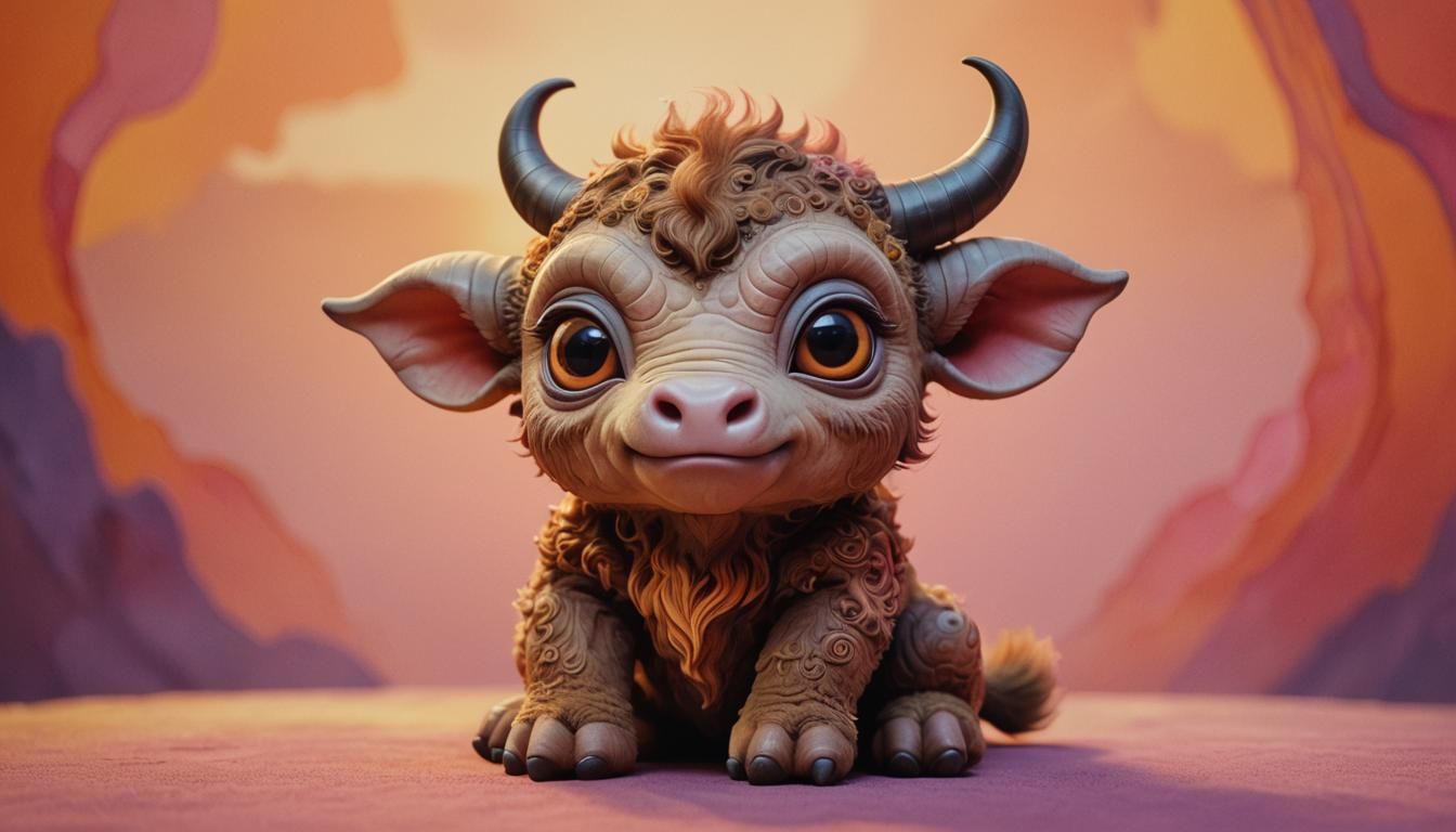 Hyperrealistic Toon Minotaur Portrait