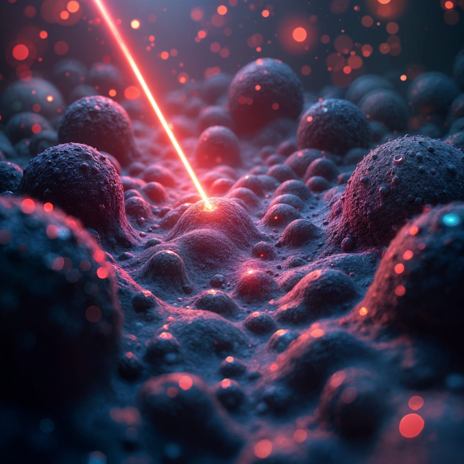 Vibrational Spectrum with Red Laser in Microfluidic Channels