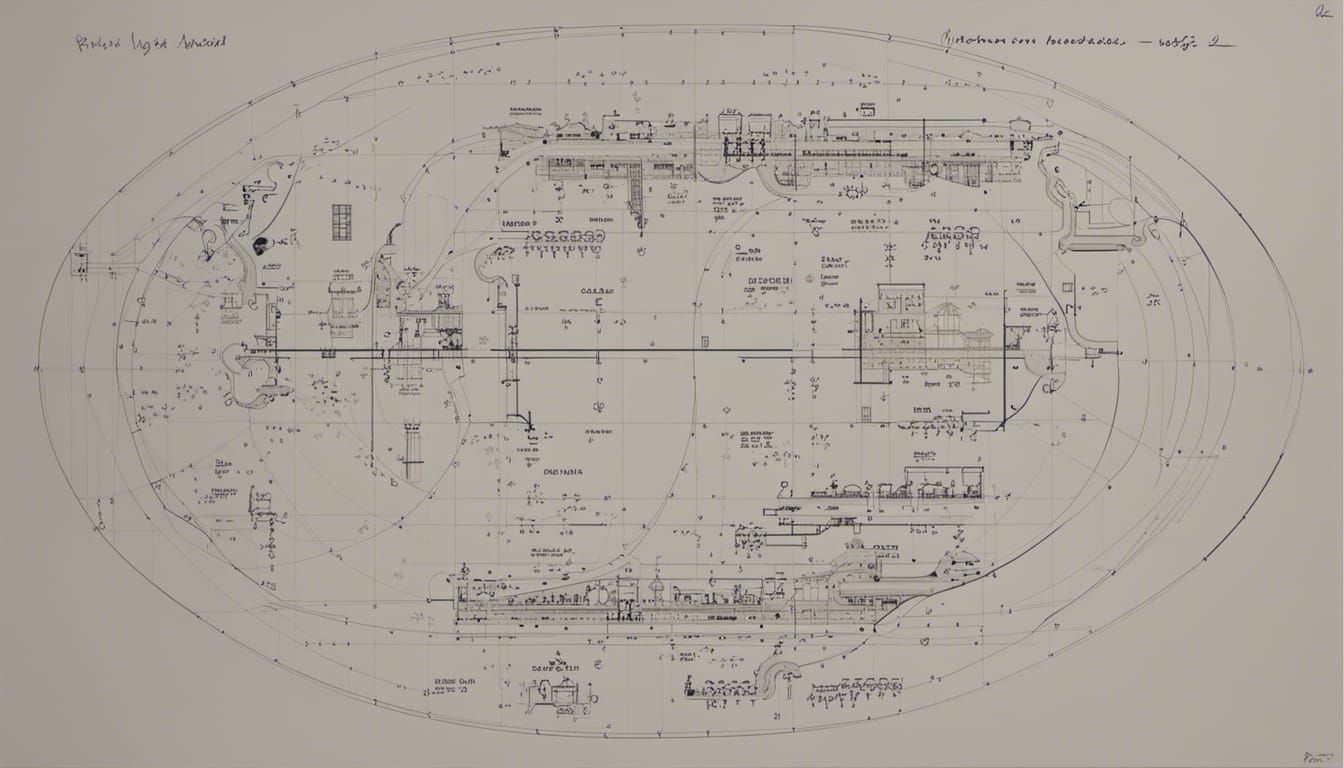 Ornate Graphic Score Inspired by Experimental Music Notation