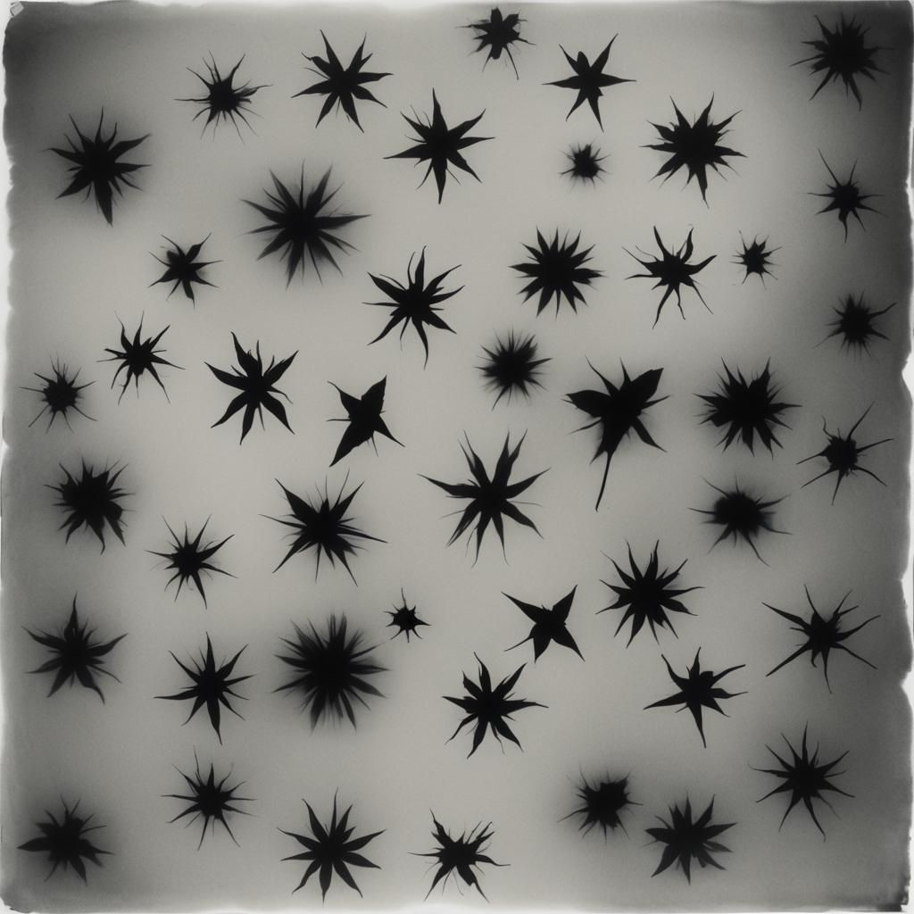 Spooky Black and White Photogram with Solarization