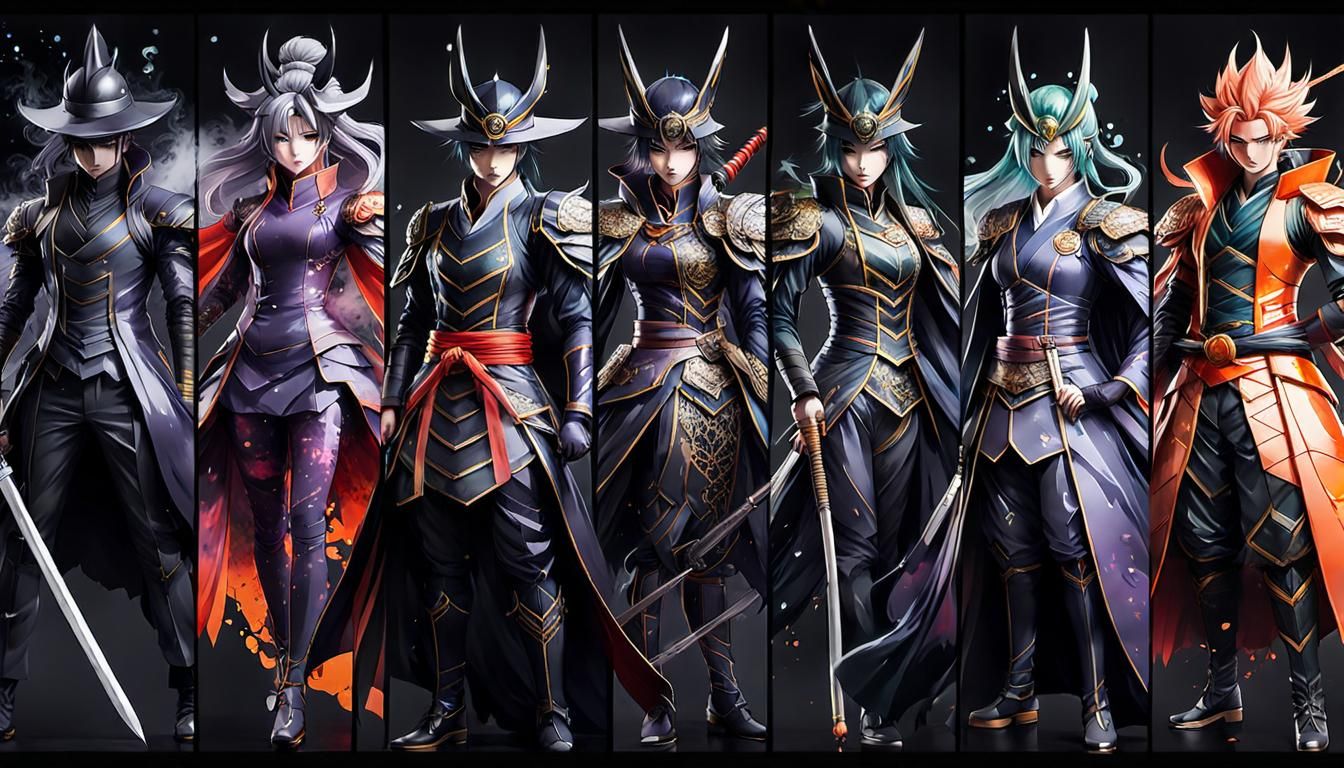 Akuyaku-tachi ~ Anime villian portraits showcasing distinct ...