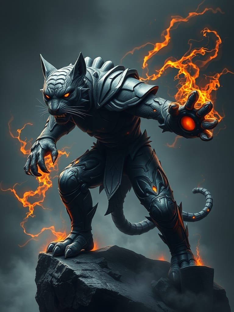 Dark Fantasy Warrior in Gothic Armor