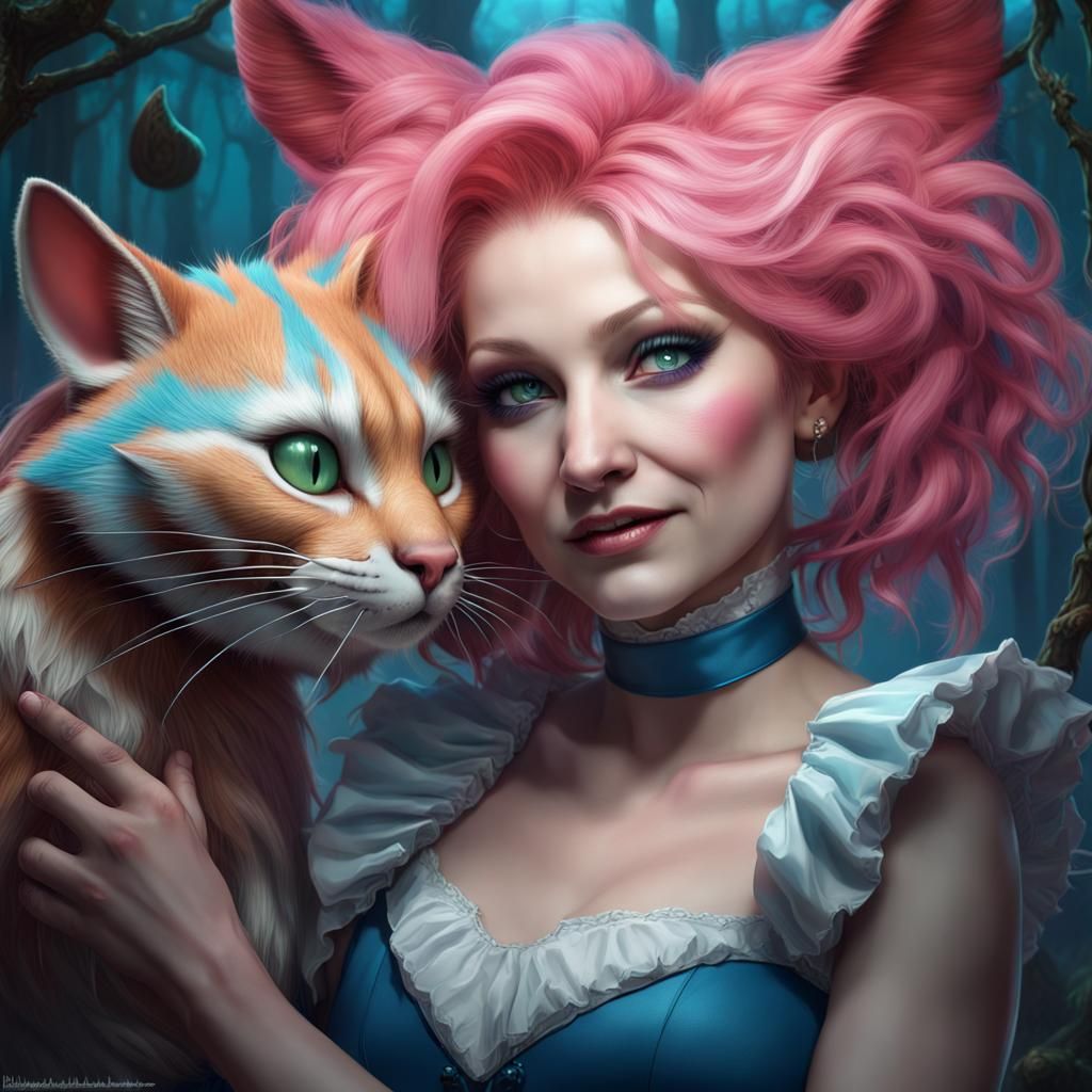 Cyndi Lauper as Alice, Art Nouveau Portrait
