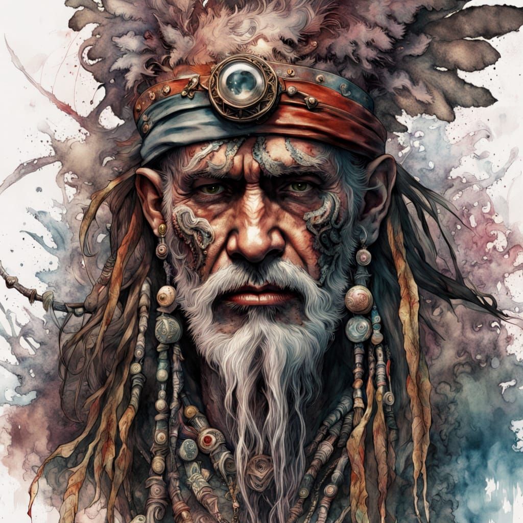 Cyberpunk Demon Pirate Captain in Hyper-Realistic Digital Ar...