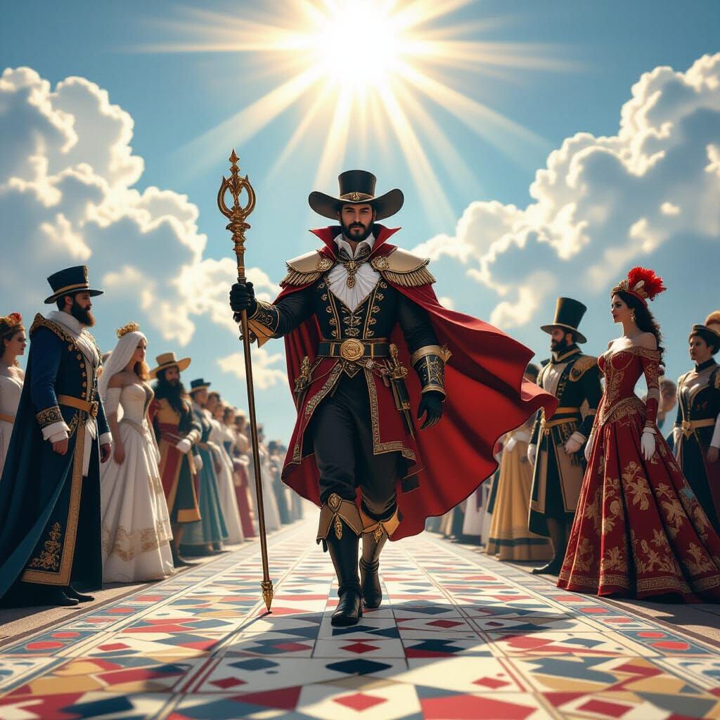 Heroic Jack of Spades in Card Suit Royal Court