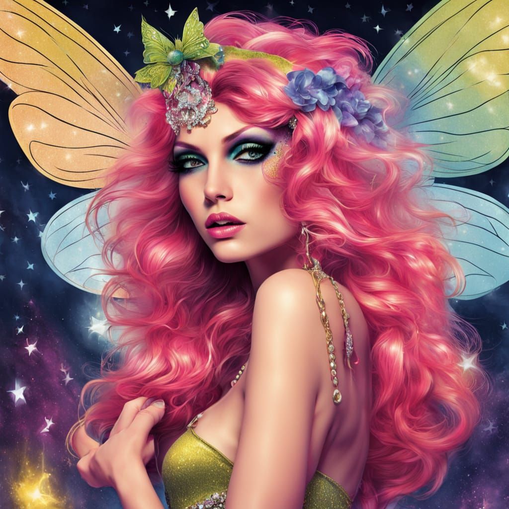 Glam Rock Fairy Portrait