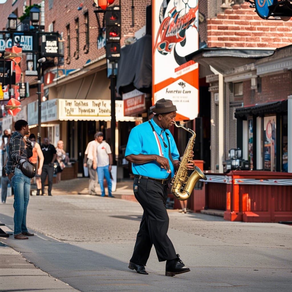 Saxophone Player on Beale Street