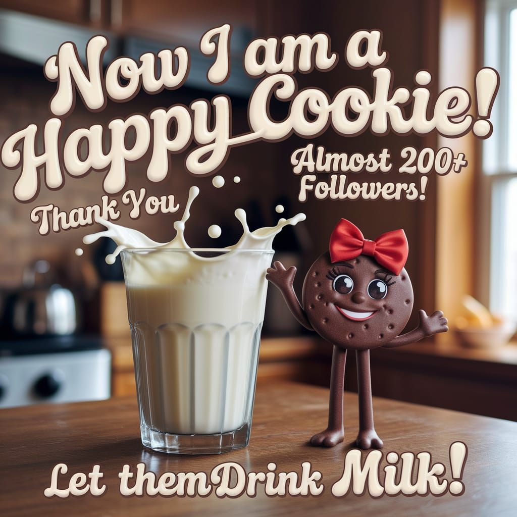 Milk Splash Cookie Celebration in Cozy Kitchen