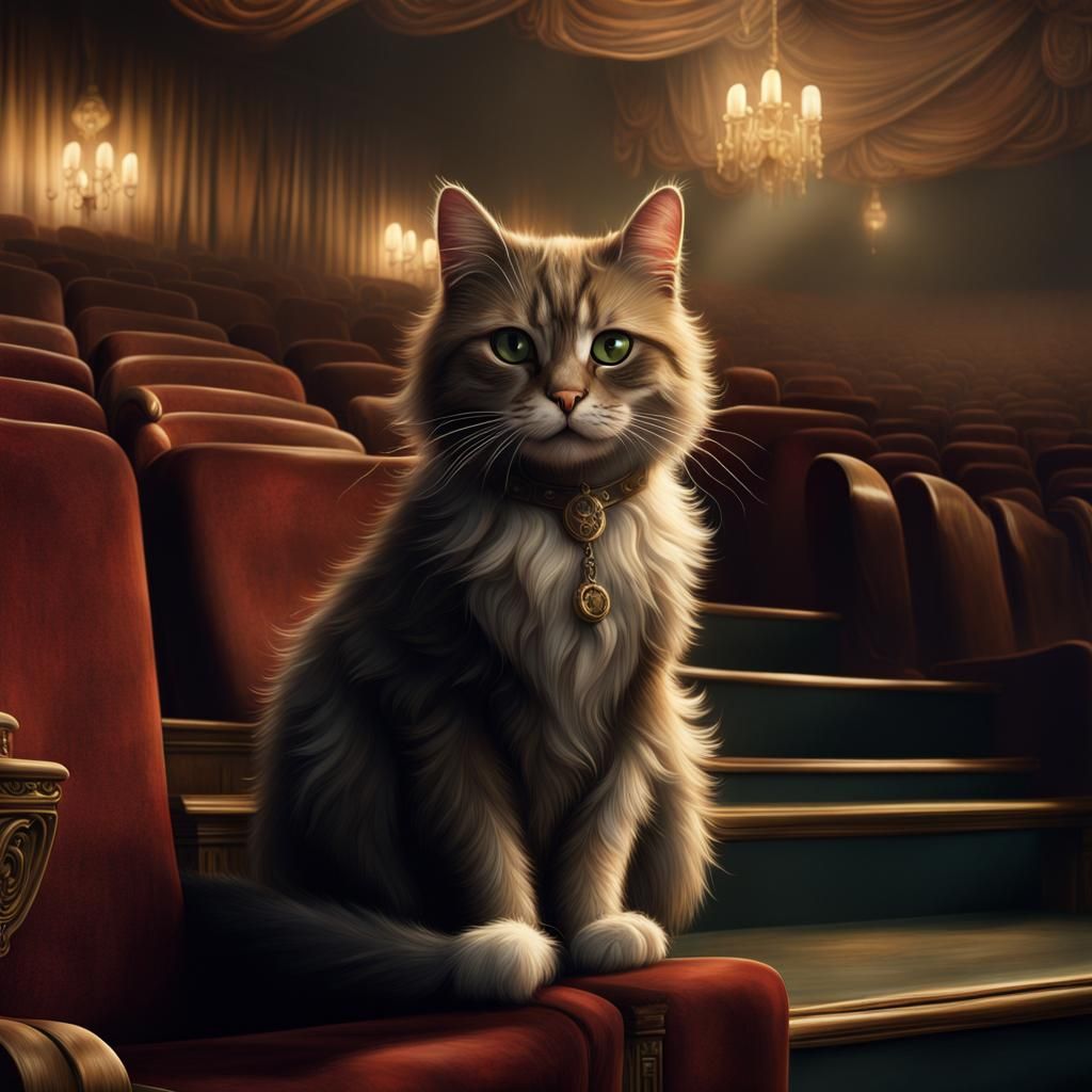 Dramatic Portrait of Gus the Theatre Cat