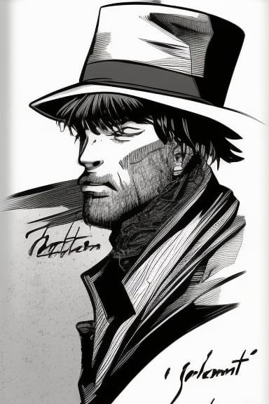 Noir Detective Character Concept Art in 8K