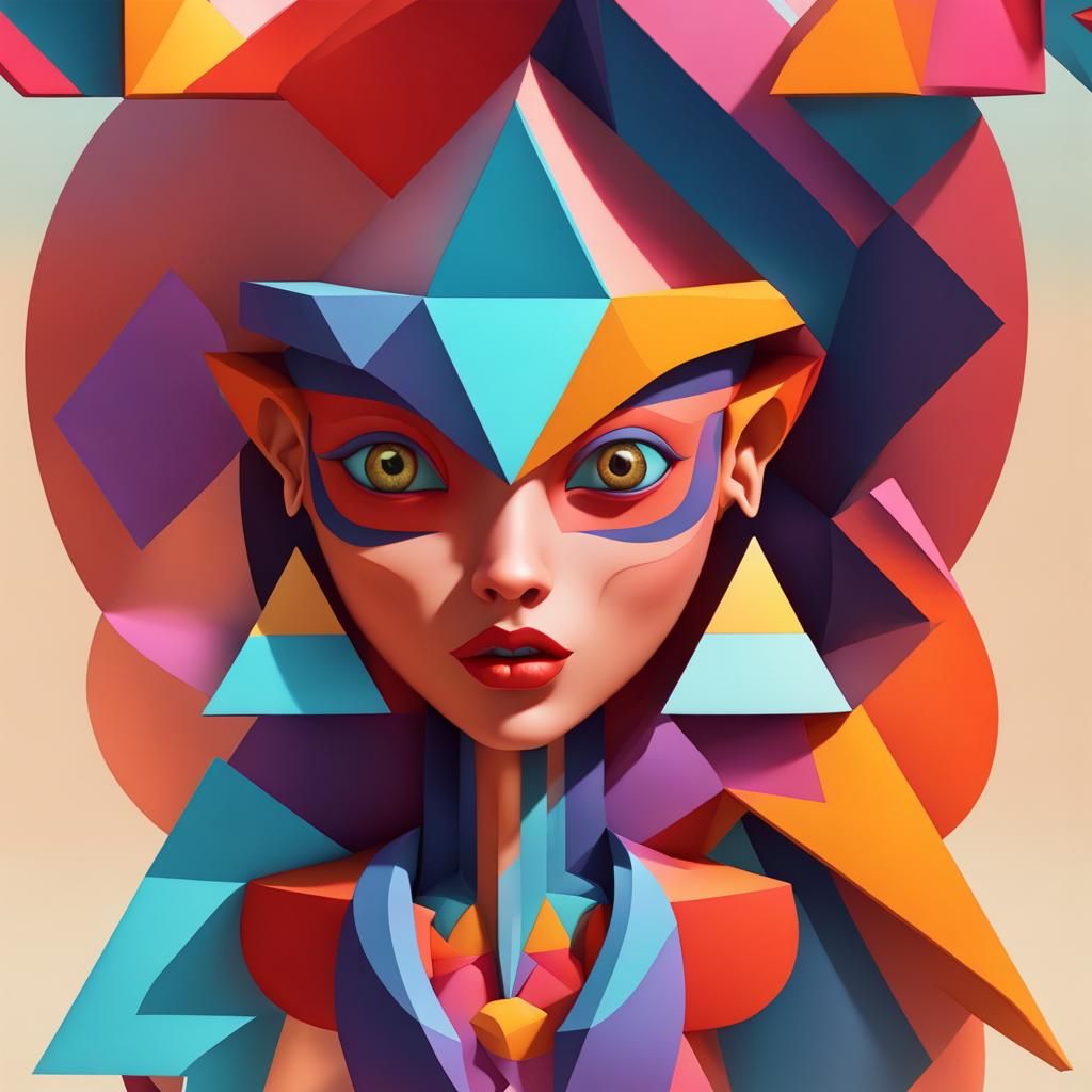 Aztec Demon Princess Emerges from Surreal Portal