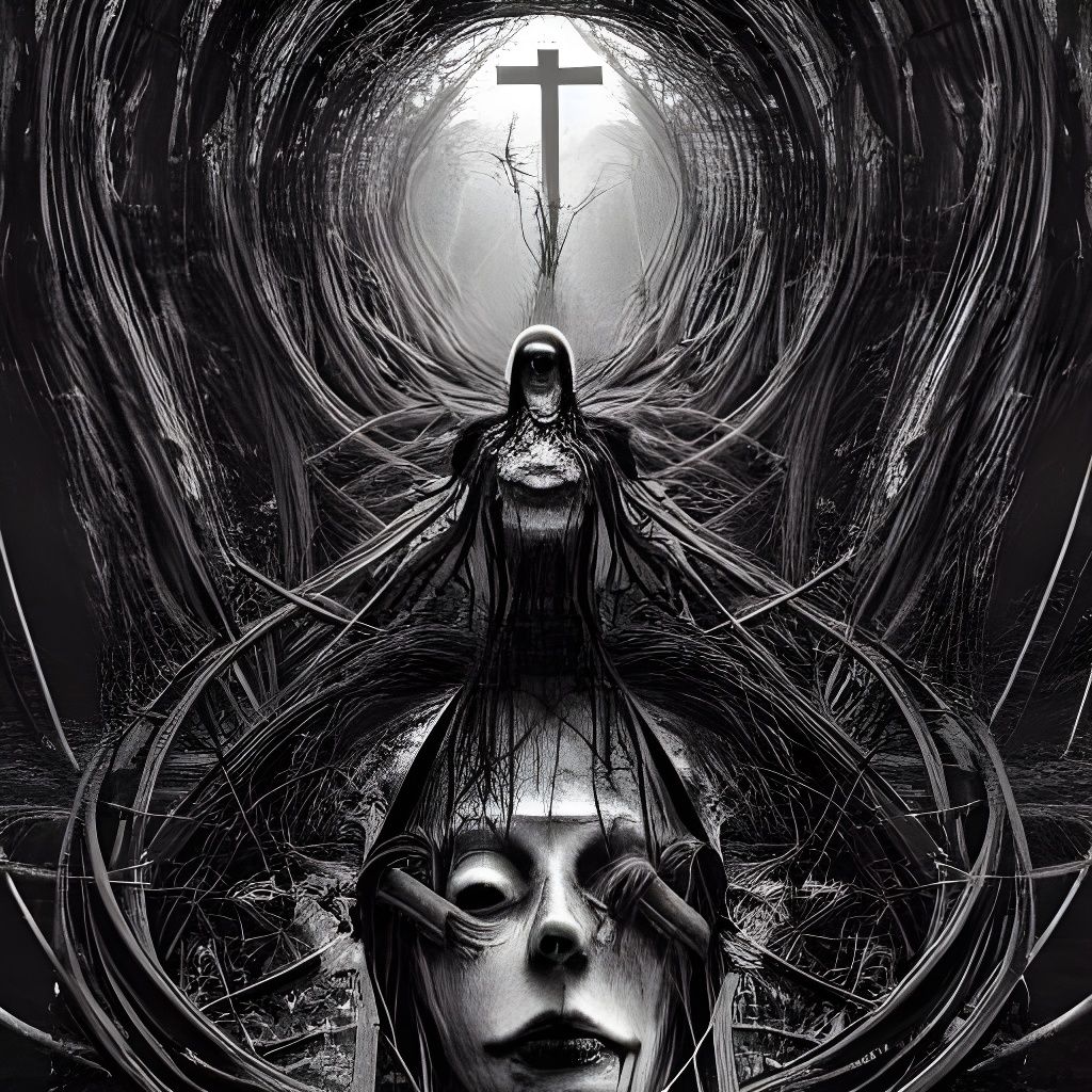 Surreal Sci-Fi Horror Scene in Lowbrow Style