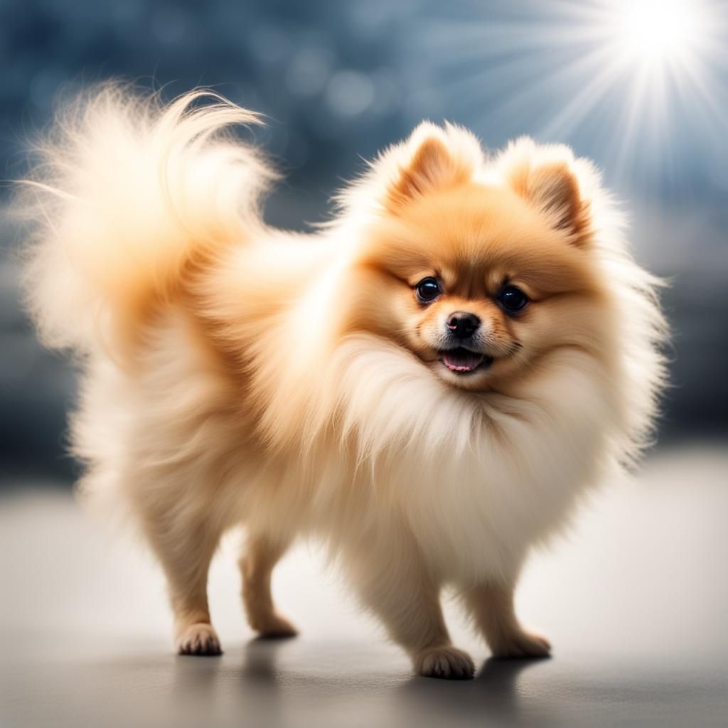Pomeranian in Divine Sunshine
