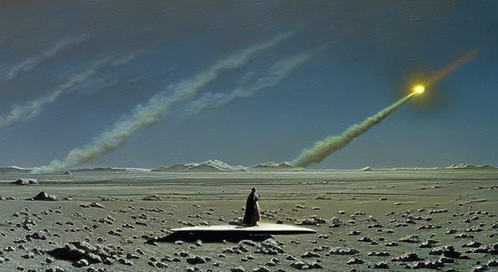 Cosmic Surreal Noir Masterpiece