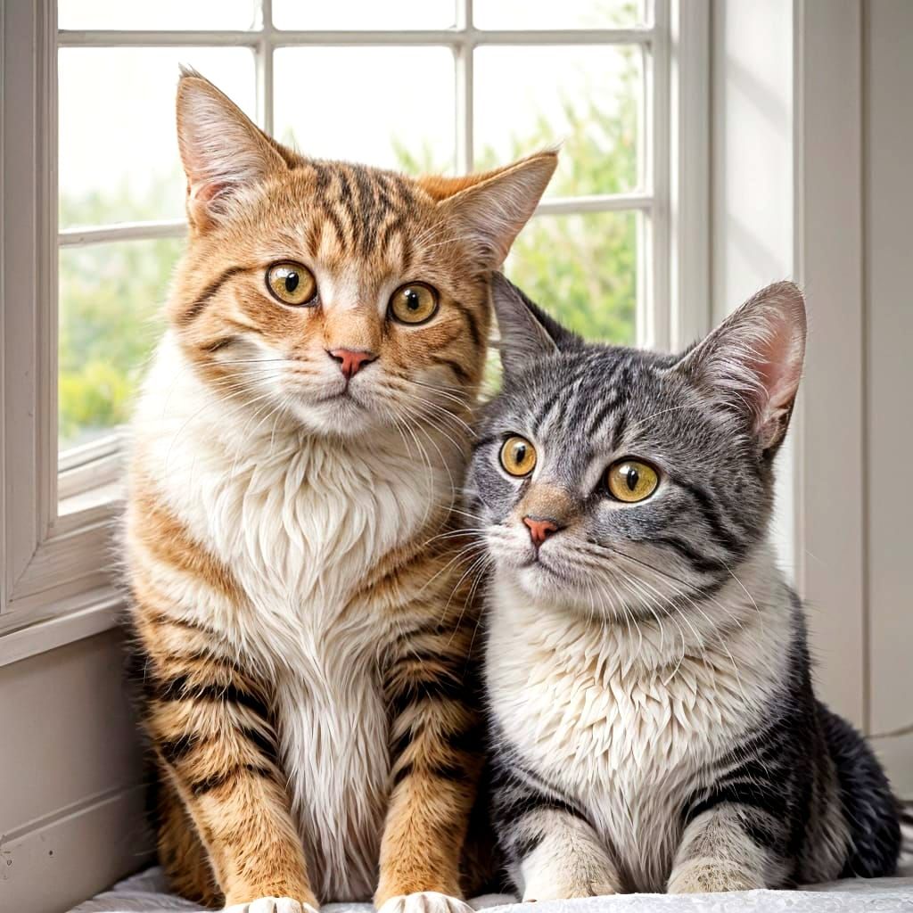 Surreal Depiction of Furry Friends