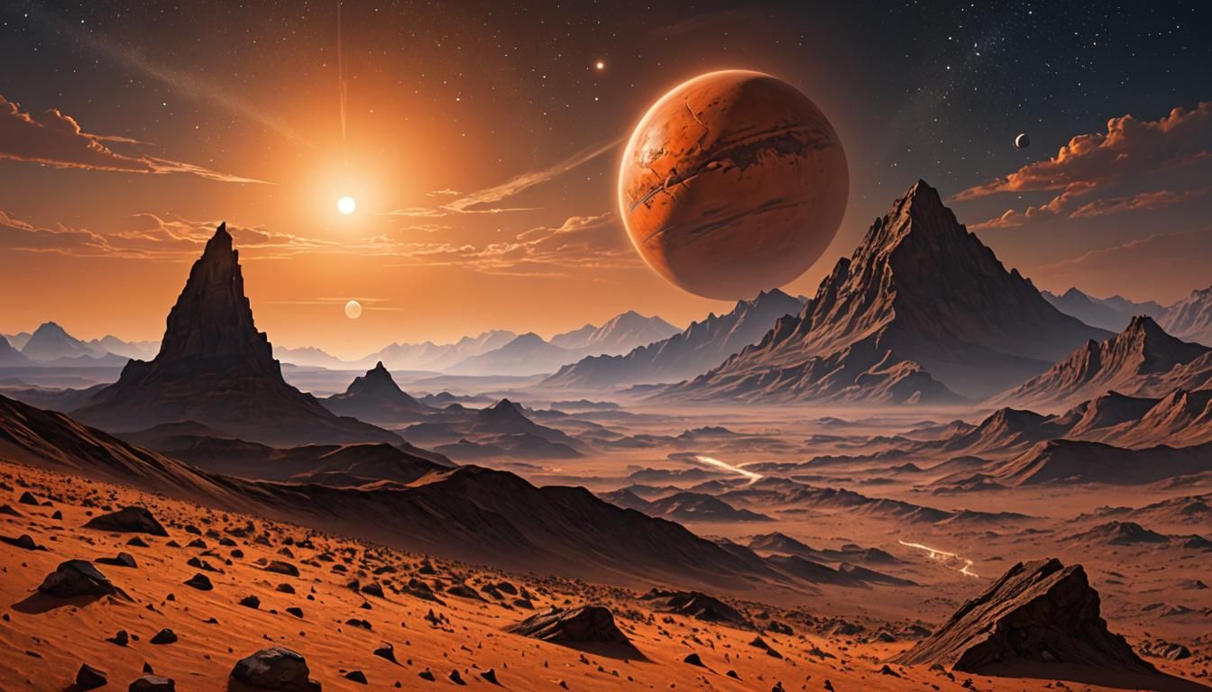 Desert Planet Orbiting Proxima Centauri Artwork