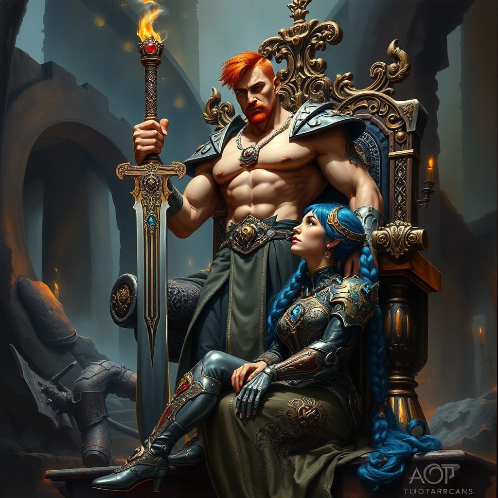 red king, blue queen