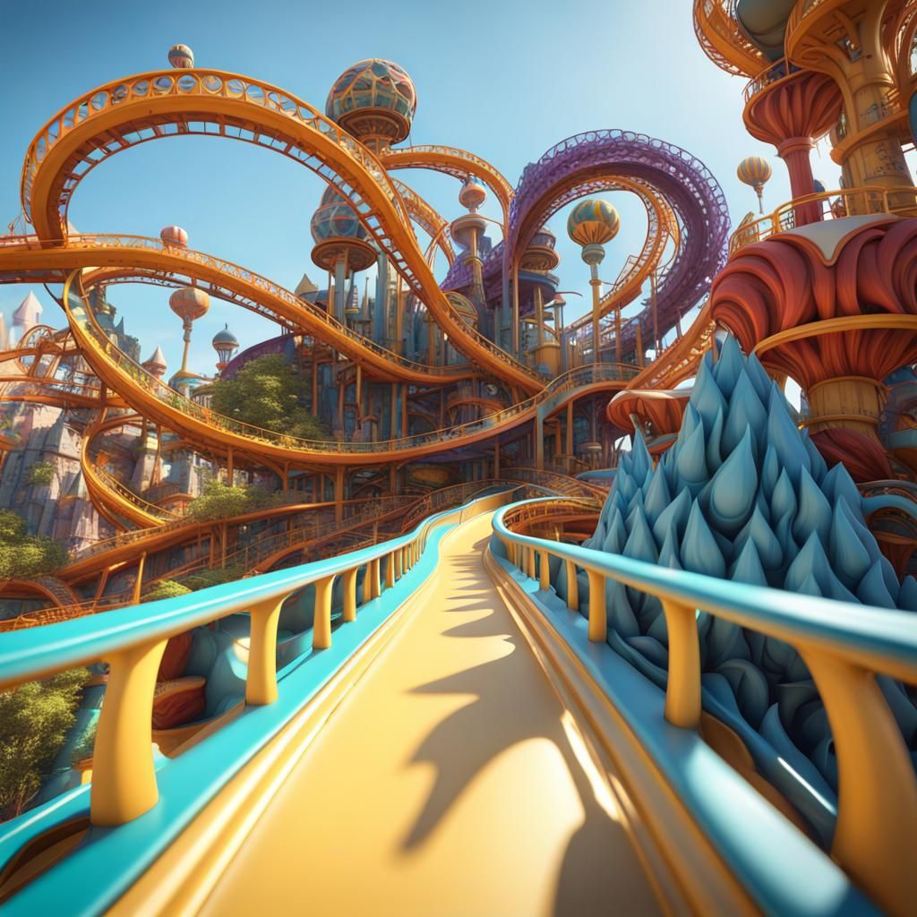 Theme Park Fun in Abstract Fractal Style