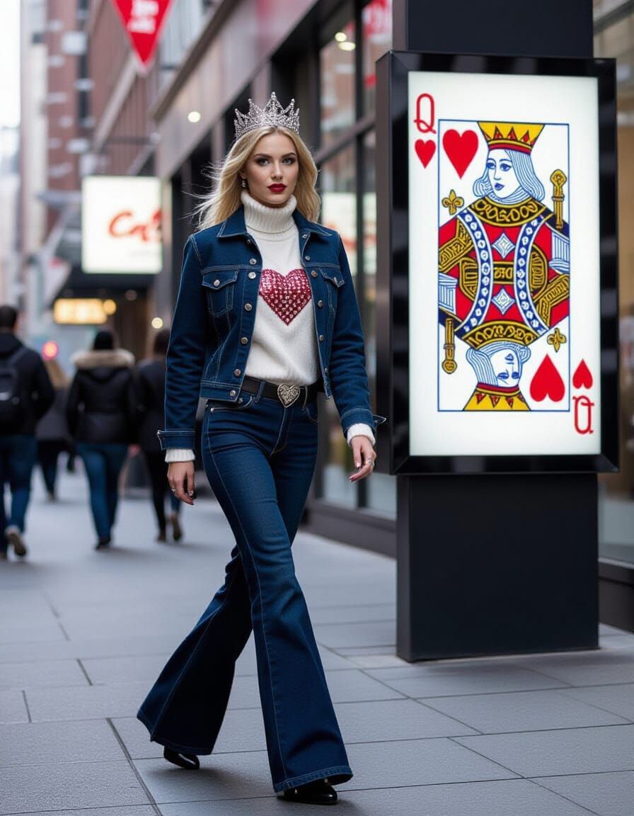 Queen of Hearts Modern City Stroll Cinematic Lighting