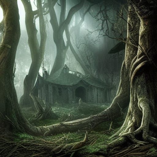 Lost Place in the Woods: Digital Matte Painting