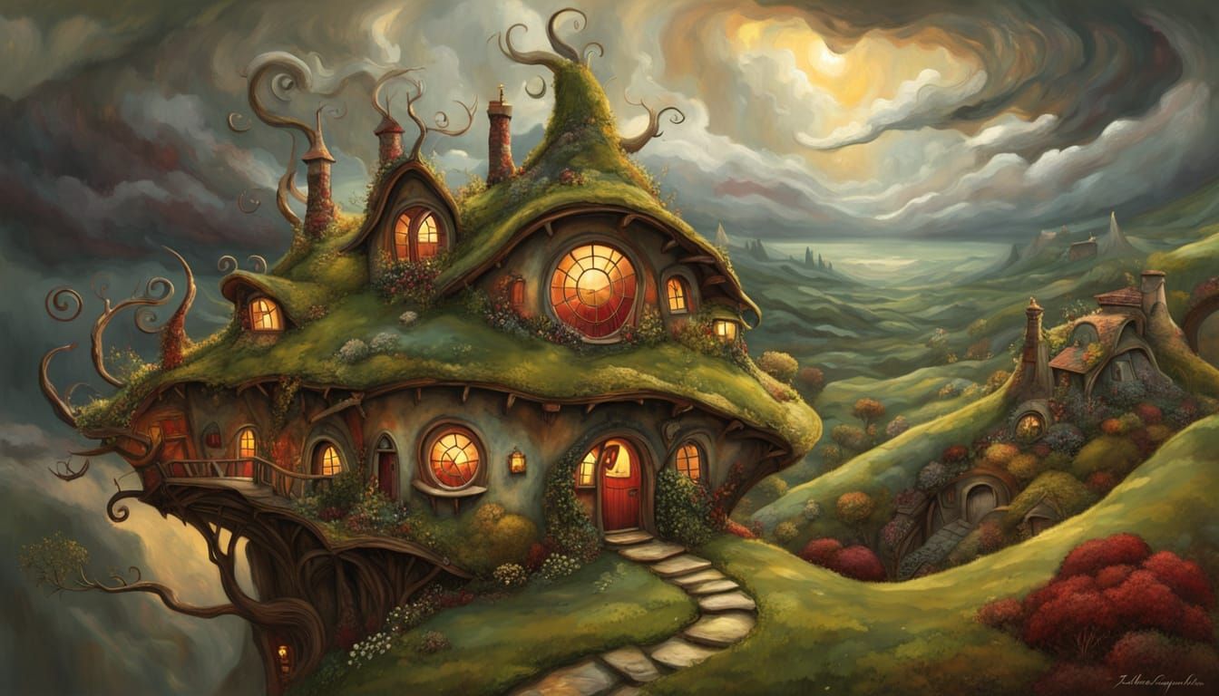 Fantasy Cabin in Whimsical, Curved Architecture