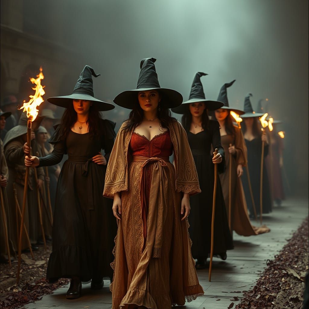 Ethereal 1720s Salem Witch Fashion Runway