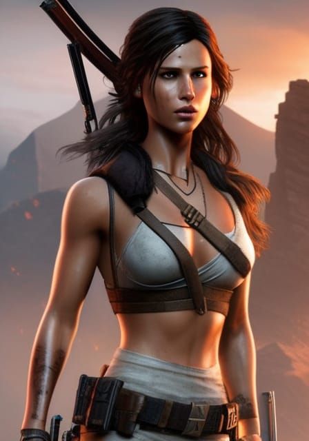 Millie Bobby Brown as Lara Croft 207