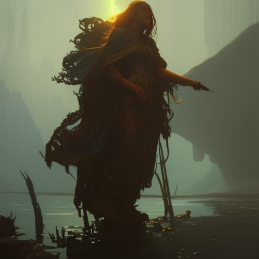 Dark Fantasy Midnight Sun Concept Art