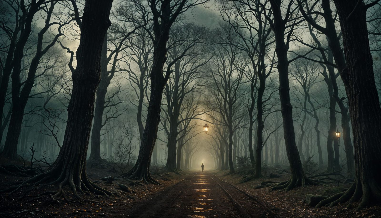 Mystical Witches' Road in Dark Fantasy Style