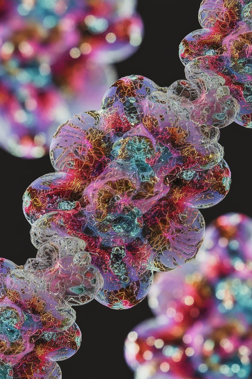 Artitechtural Negativespace Luminodoodleblend Structures wit...