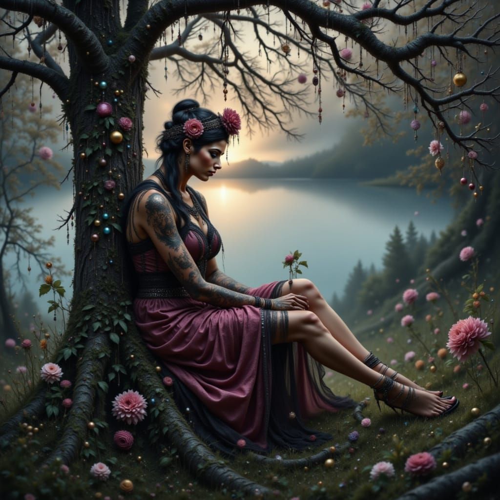 Gypsy Queen Portrait at Dusk With Exquisite Intensity