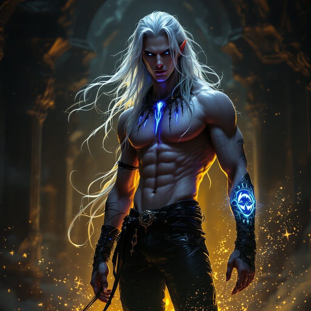 Gothic Vampire LeStat in Dark Fantasy Pose