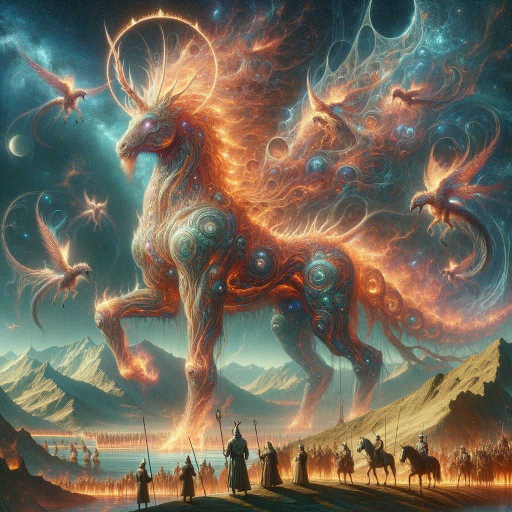 Majestic Celestial Centaur on Mountain Top