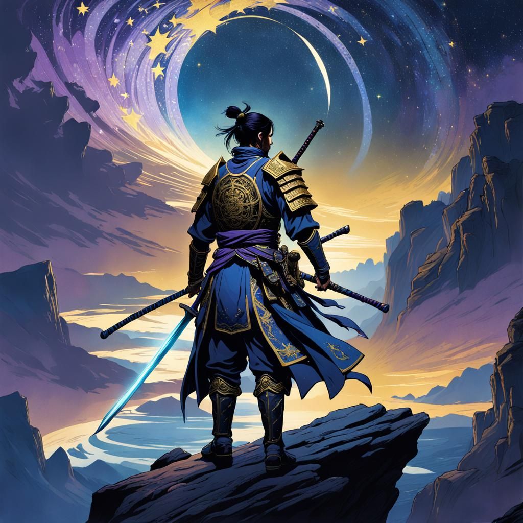Celestial Samurai Warrior Concept Art