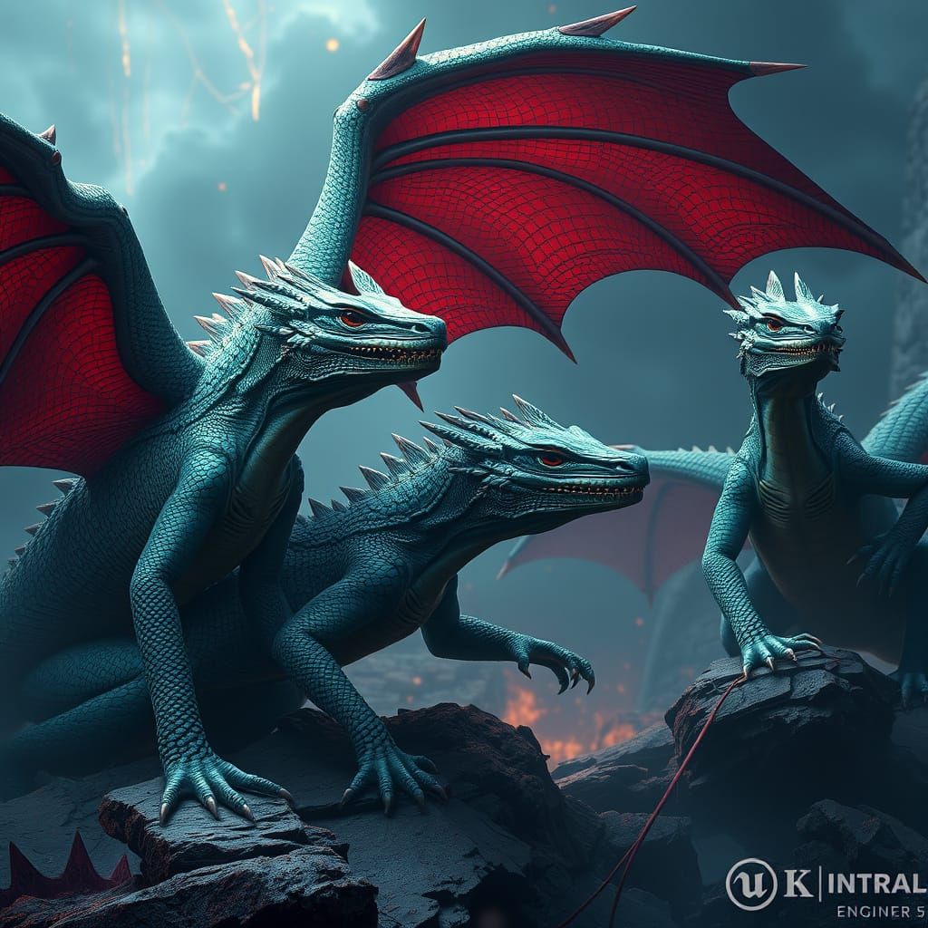 Monstrous Winged Reptiles: Basilisks and Cockatrices Matte P...