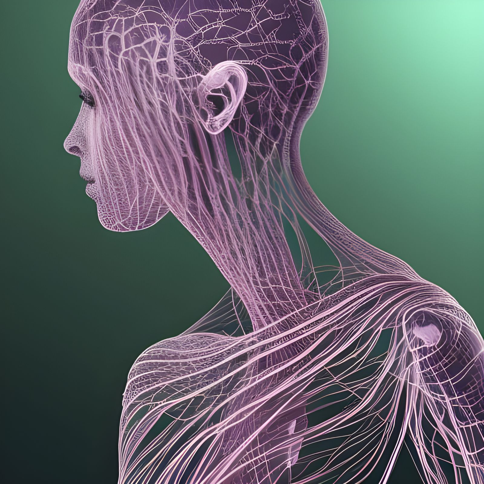 Surreal Portrait of Girl Touching Jellyfish