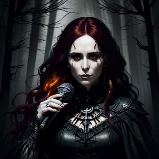 Sharon den Adel in Dark Fantasy Landscape