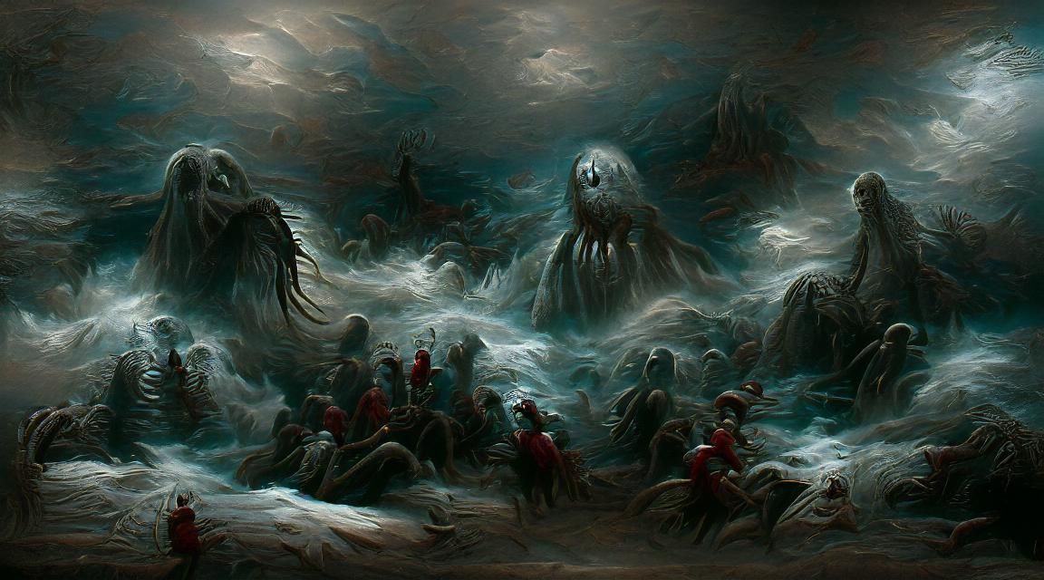 R'lyeh Rises: A Gothic Horror Landscape