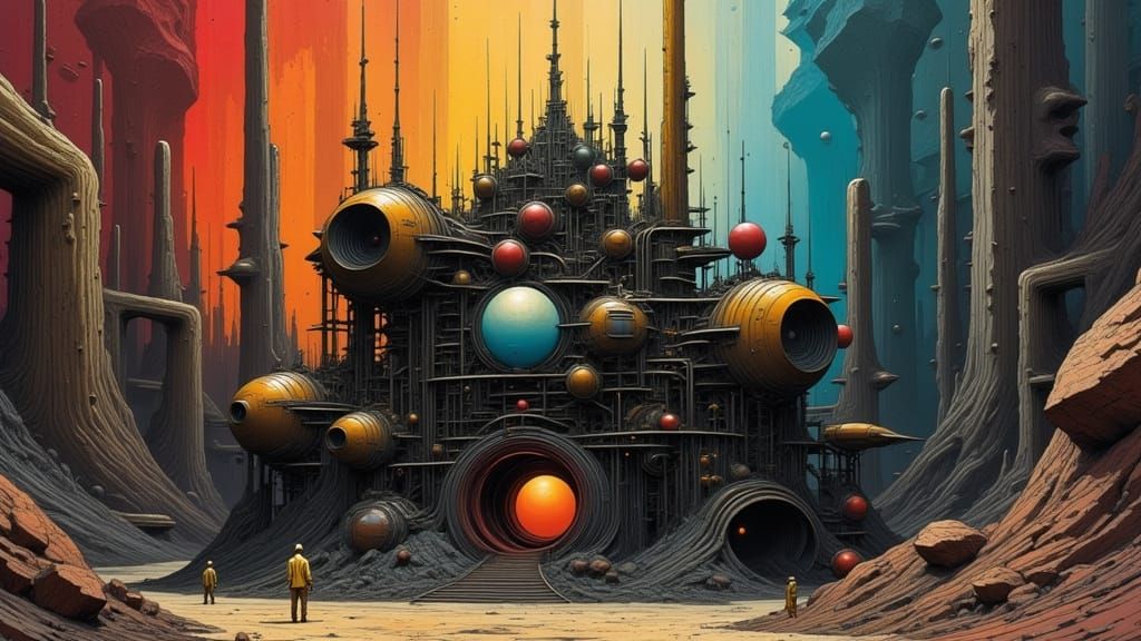 Mystical Malfunctioning Ancient Machinery in Surreal Dreamsc...