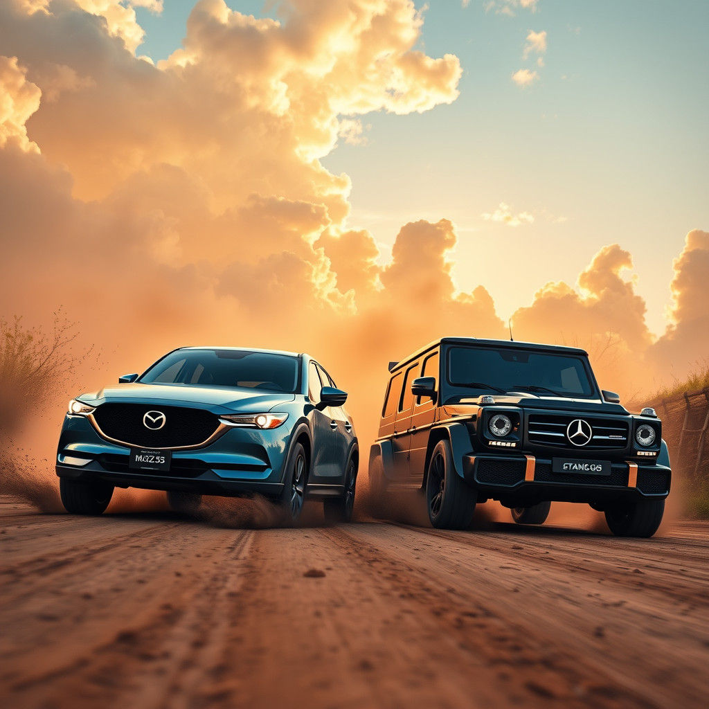 Mazda CX-5 vs Mercedes-Benz G63 Rally Race