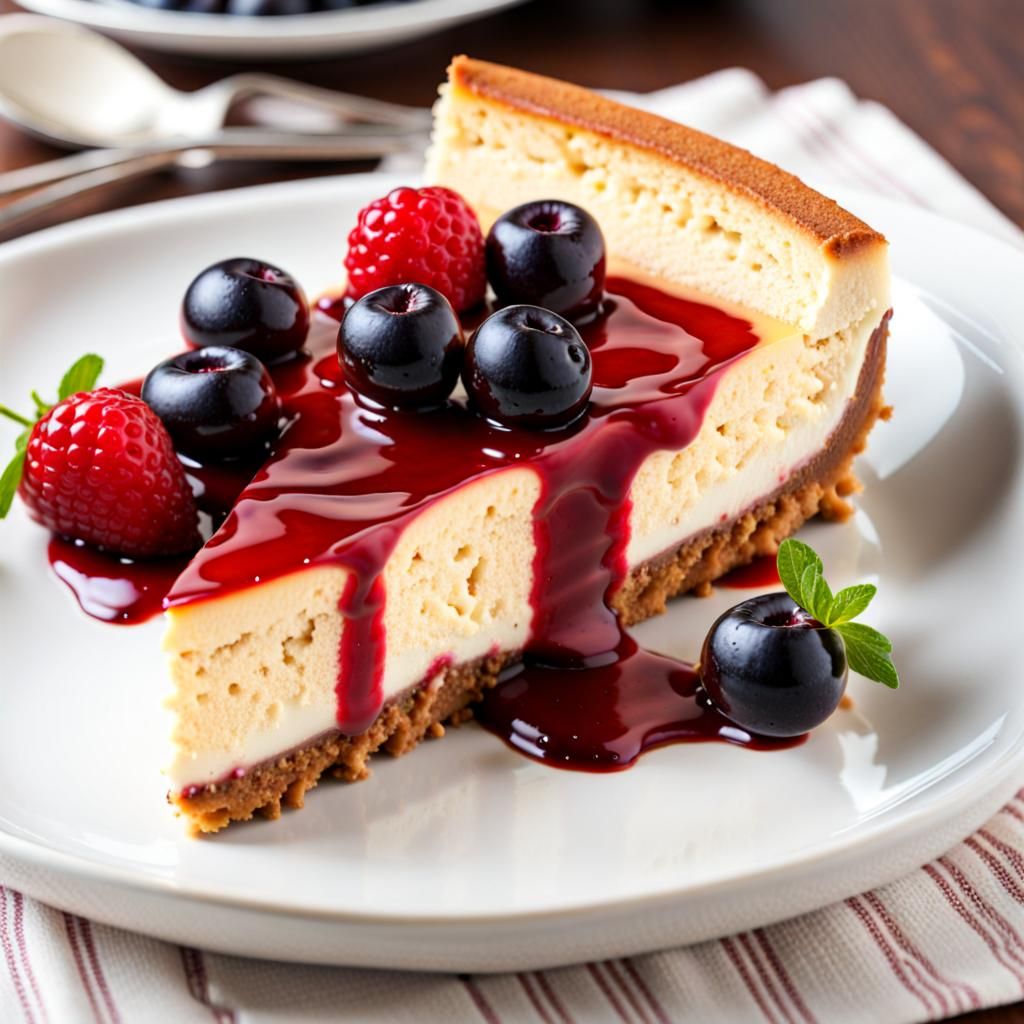 AI Generated Image of a Cheesecake