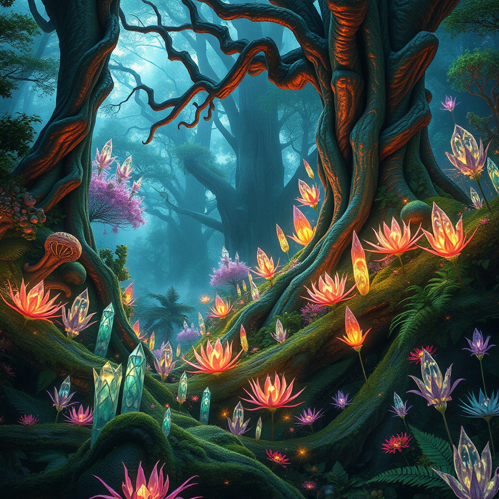 Luminous Avatar Forest: A Digital Painting