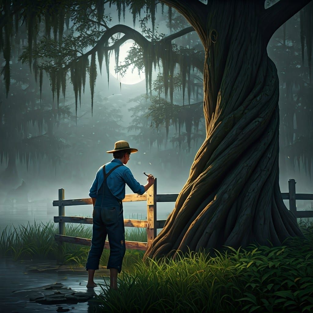 Huck Finn's Dark Fantasy Riverbank Masterpiece