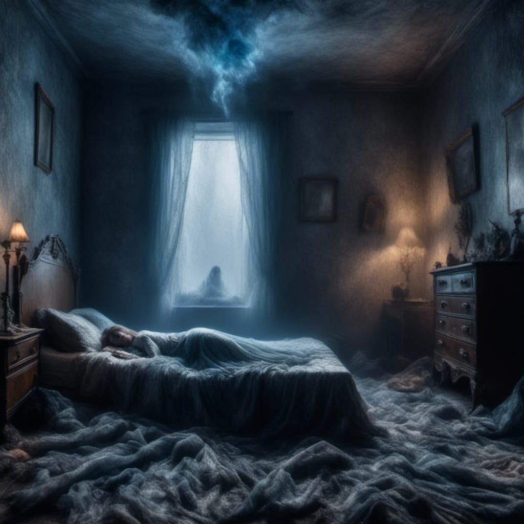 Eerie Female Ghost Emerges in Bedroom