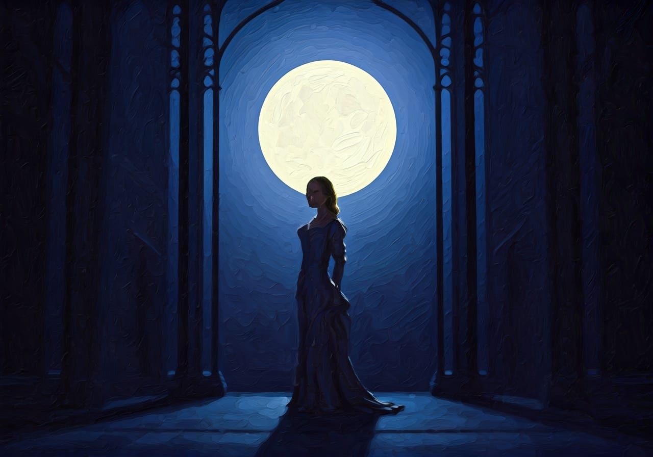 Shakespeare's 'A Midsummer Night's Dream ' backlit by the Moon