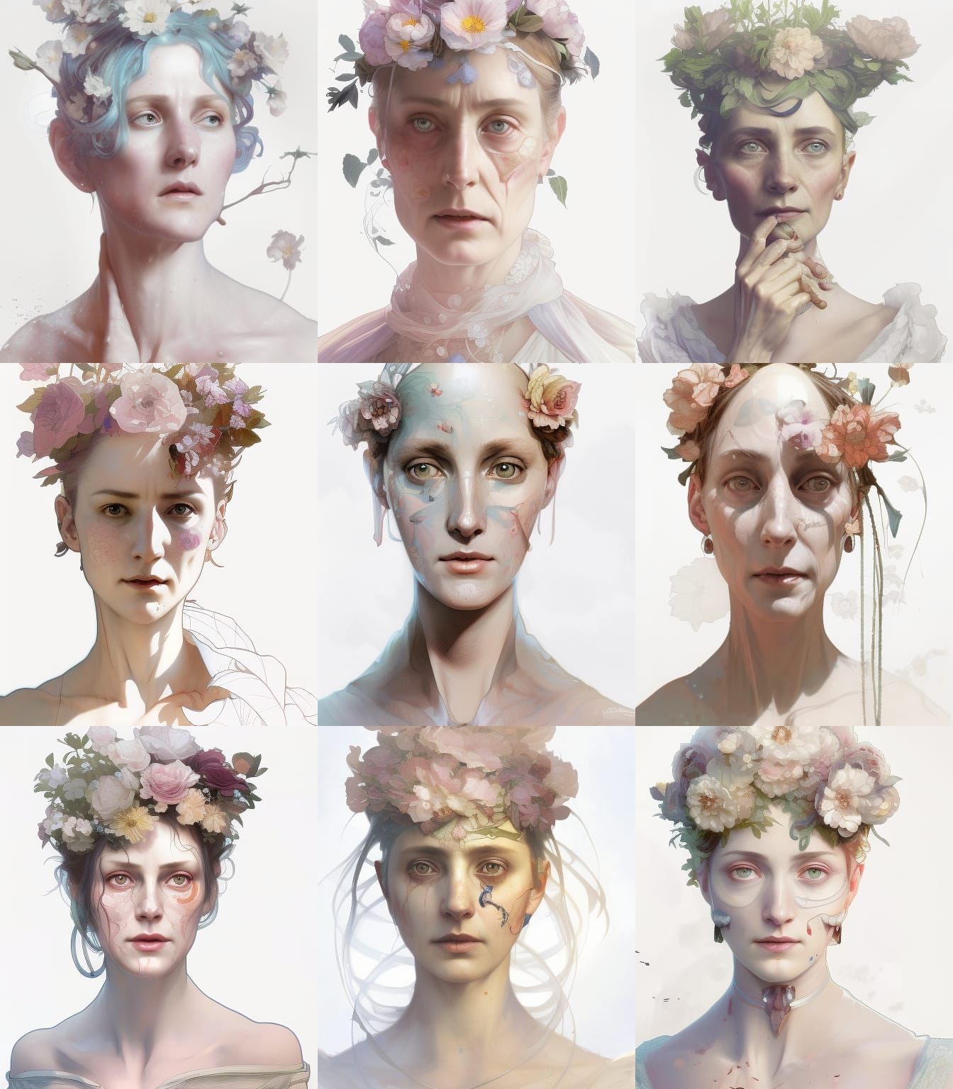 Victorian Woman Portrait in Vibrant, Dynamic Lighting