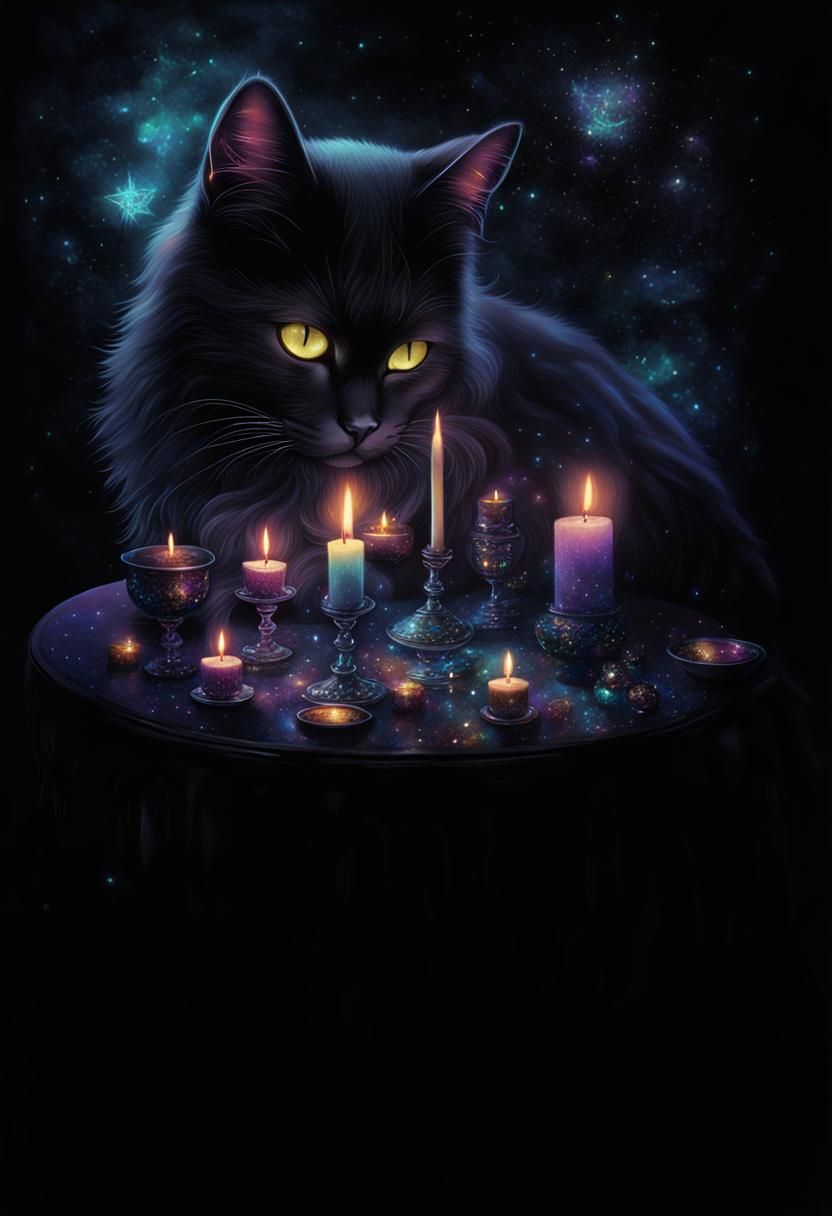 Cat and  Candles